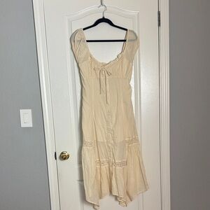 Urban Outfitters Cream Midi Dress